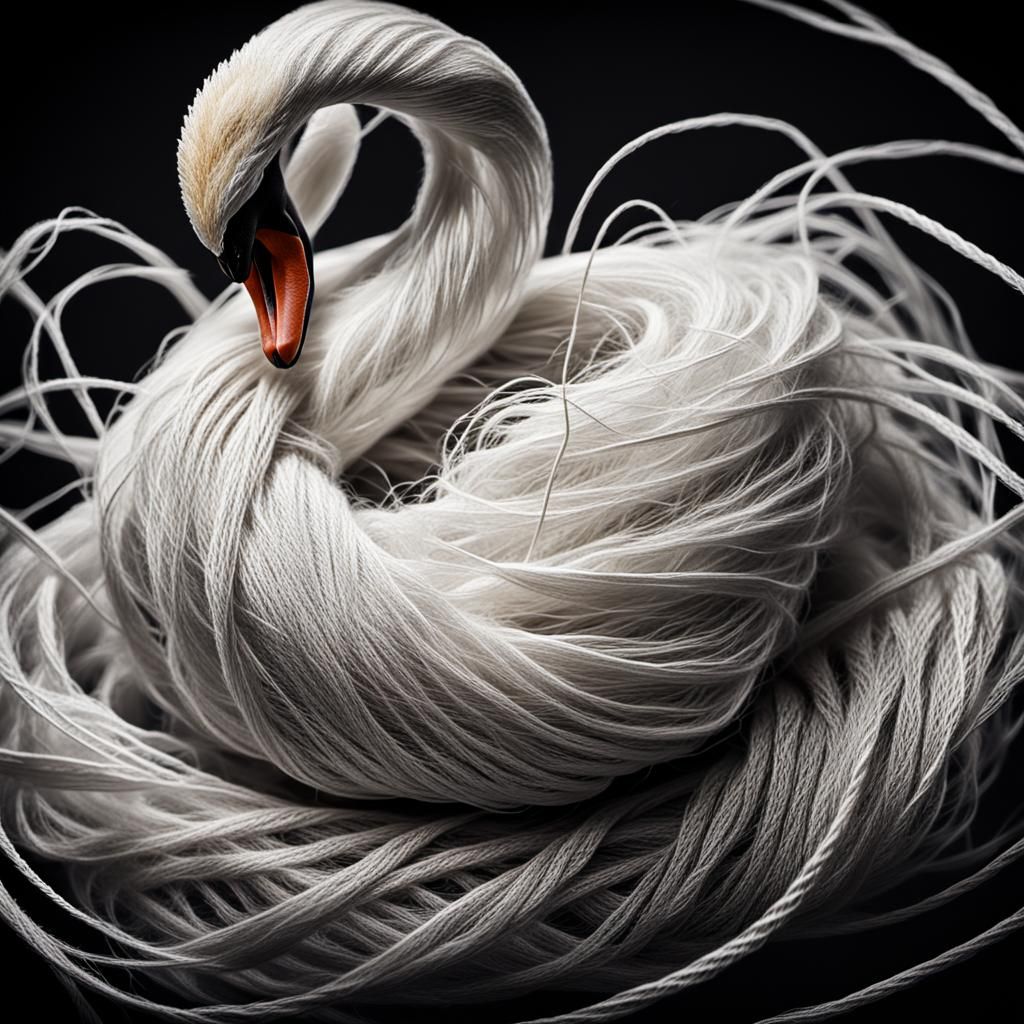 String Crafted Swan  by @HalStorm