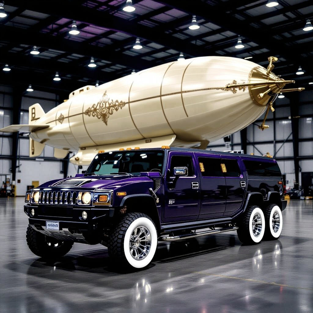 Grand limousine based on an moodified Hummer