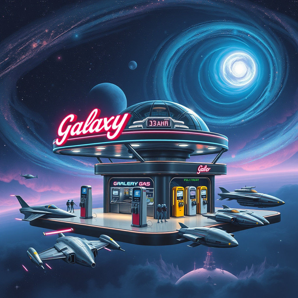 Galaxy Gas  by @AuthorJohnW