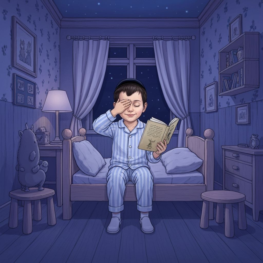 Child in Cozy Room, Illustrated Book Style