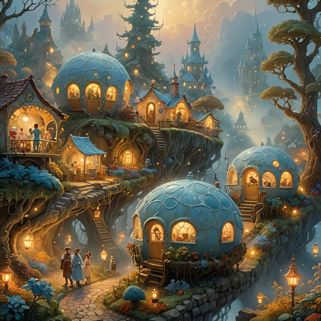 The Orb Town - AI Generated Artwork - NightCafe Creator