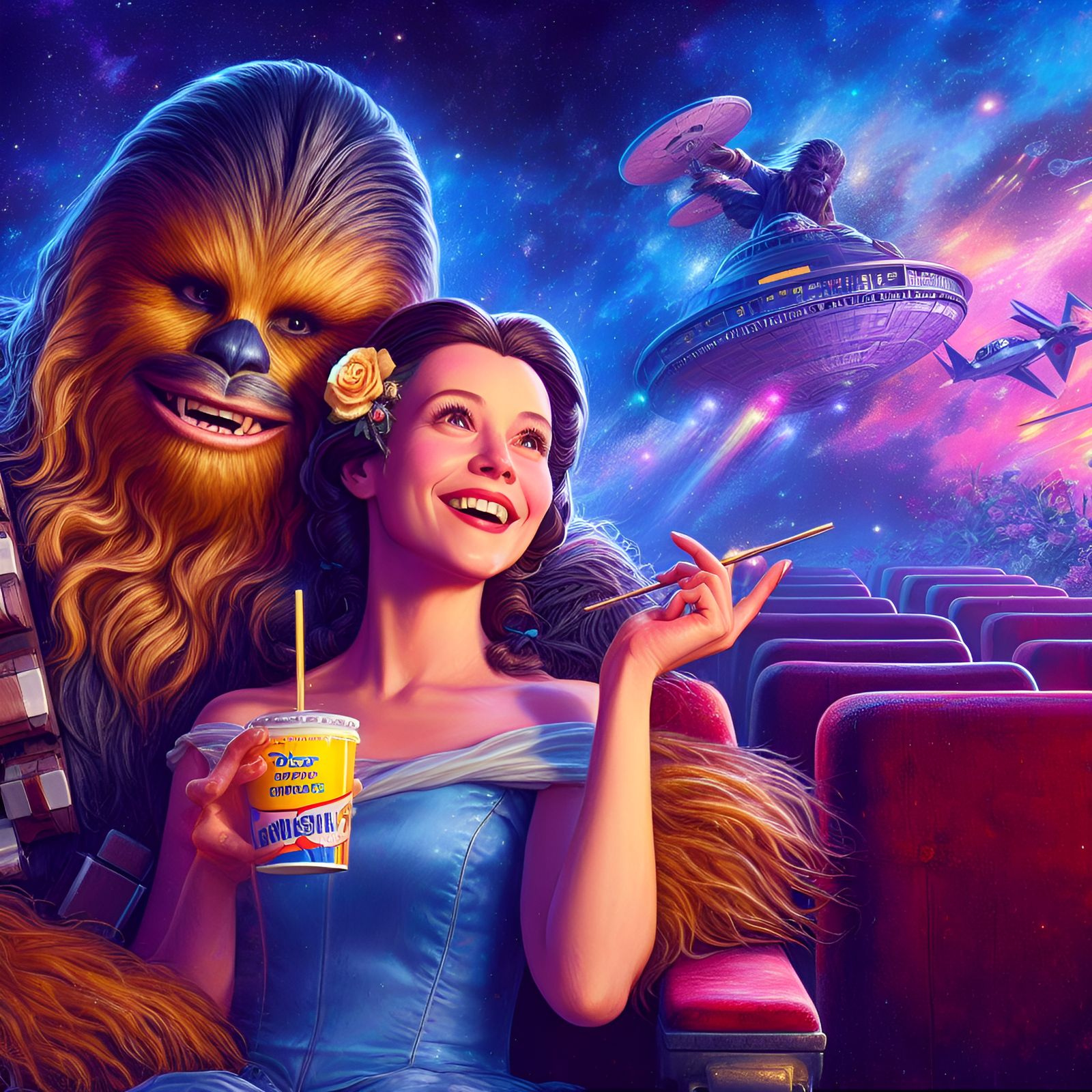 Beauty and the Bacca go to the movies