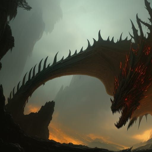 giant armored dragon - AI Generated Artwork - NightCafe Creator