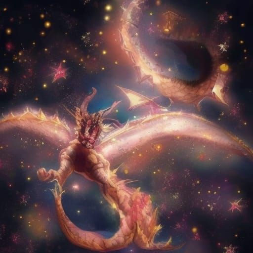dragons made of stars