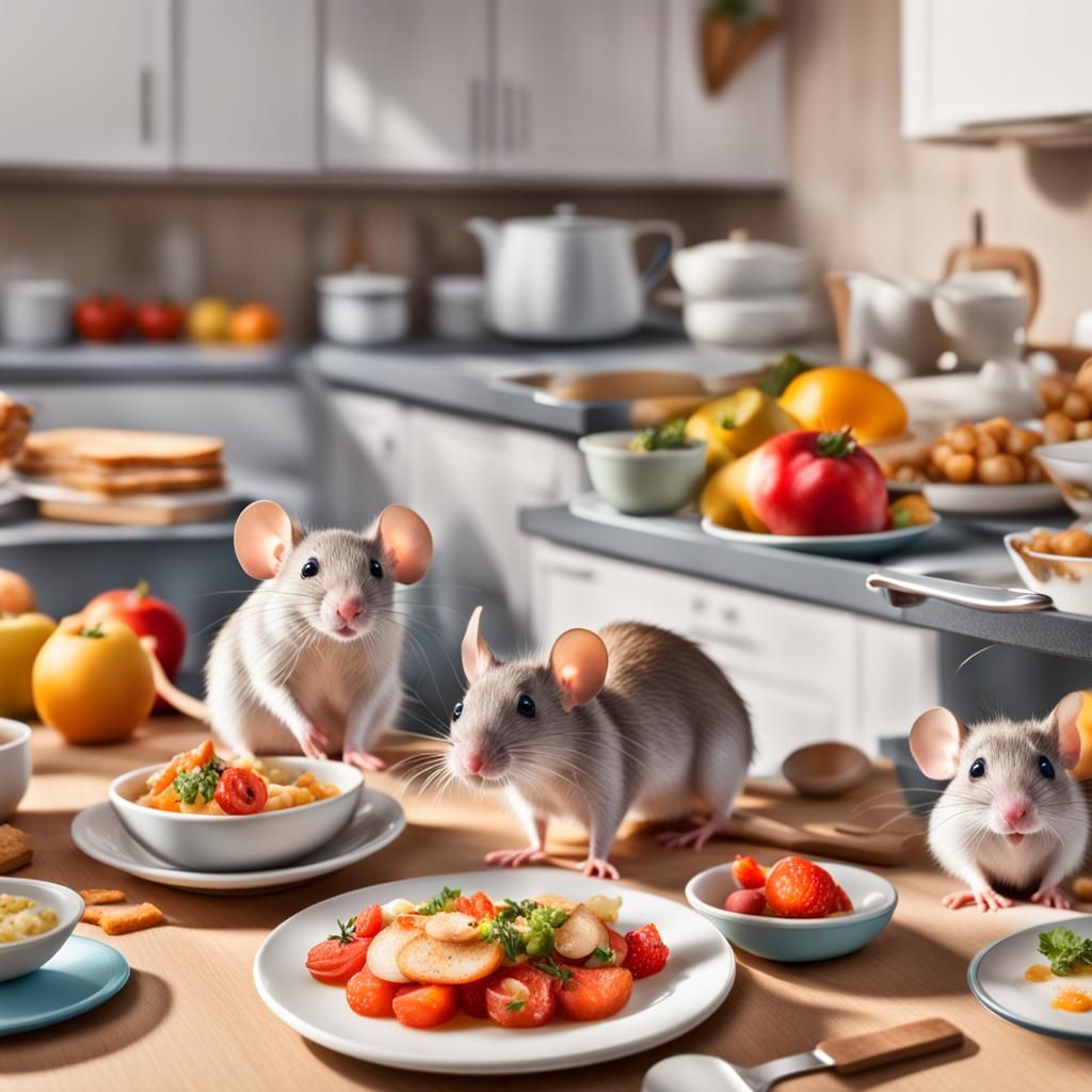 cute, bright-eyed, lovely cartoon mice who are a combination...