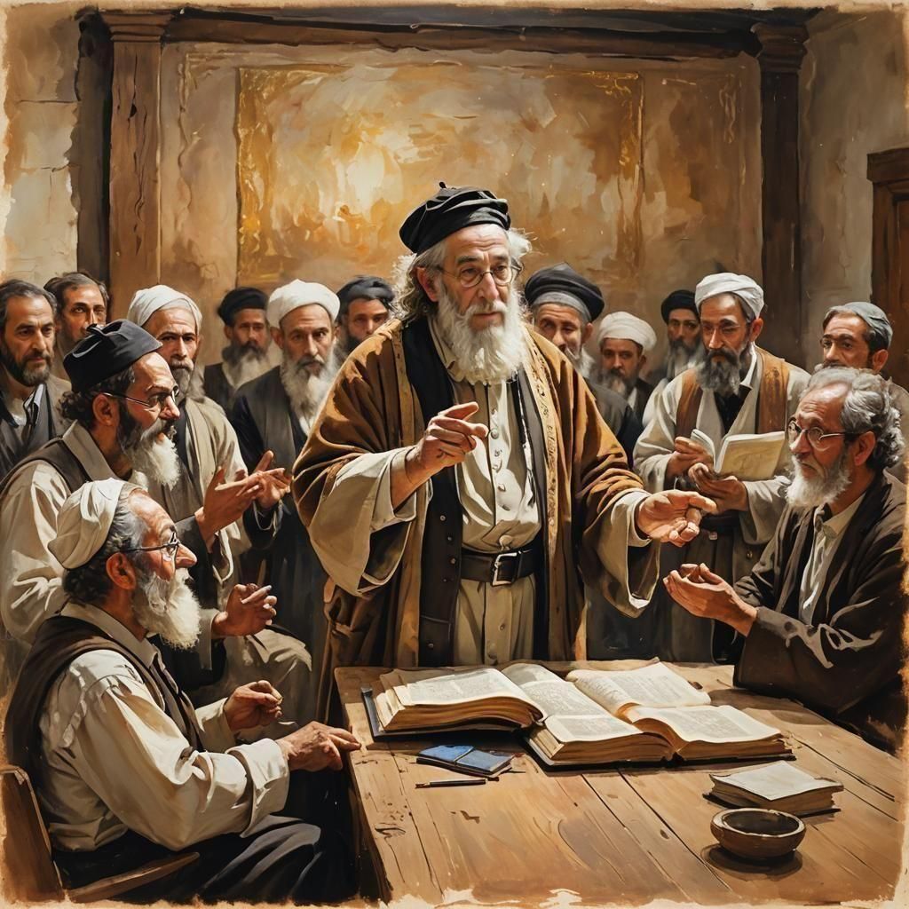 Jewish sage teaching Talmud
