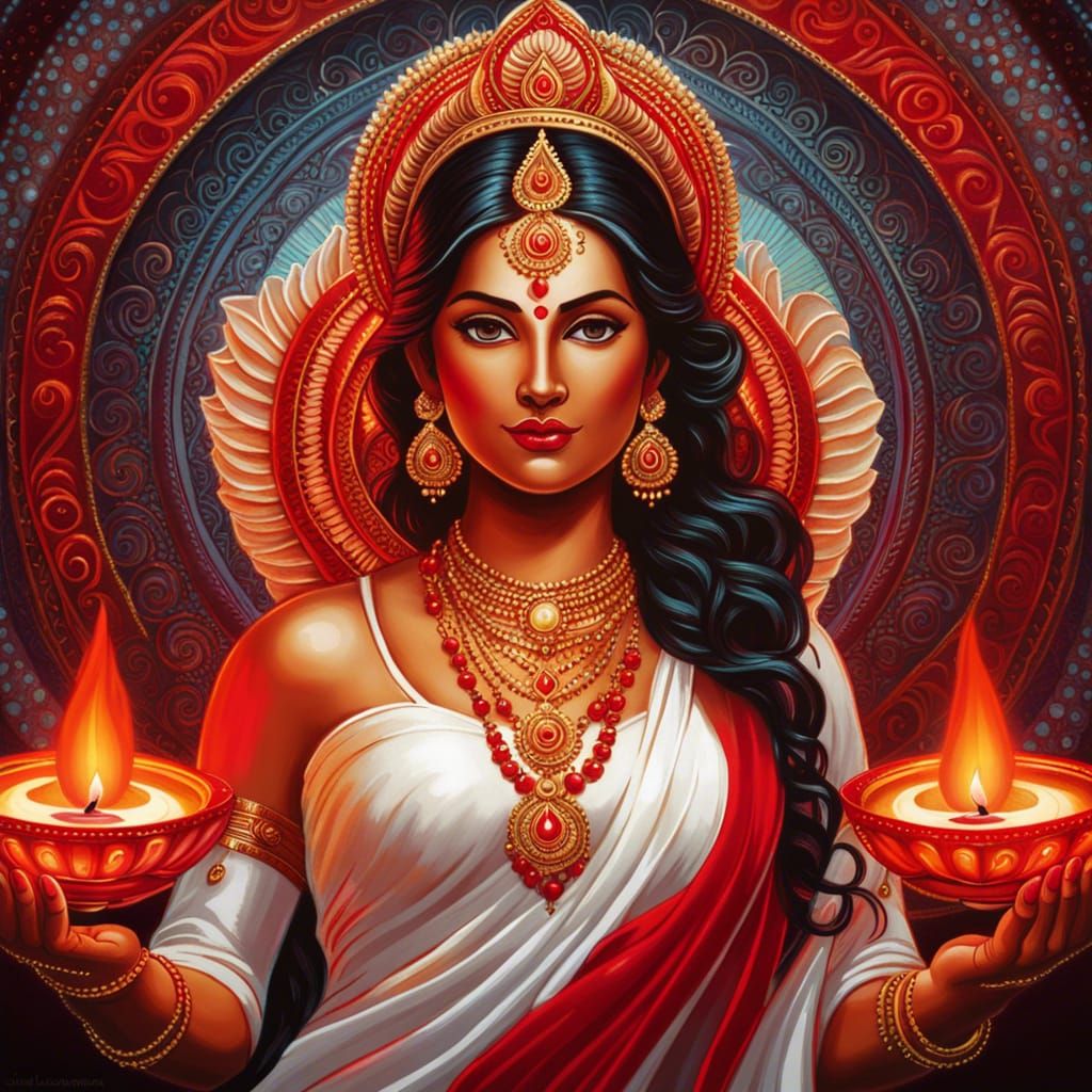 Indian  Durga Puja Festival Tradition  by @Shree Digi Creations