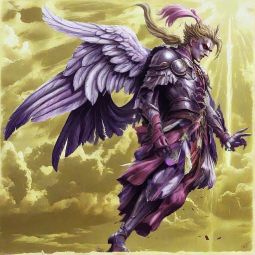 Ultra photorealistic portrait of Kefka Palazzo the god of Magic from final fantasy 6 SNES video game casting light of judgement spell