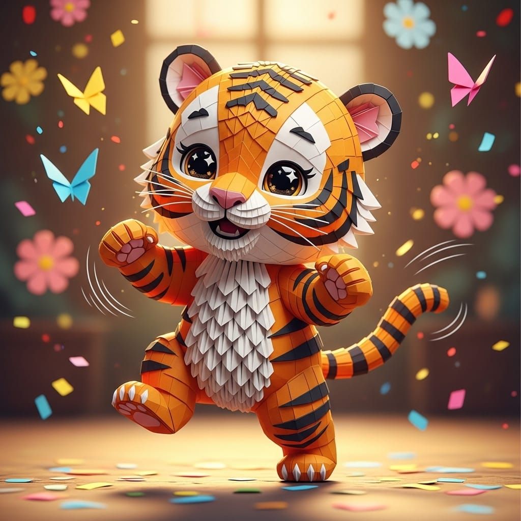 Origami Tiger Little Dance