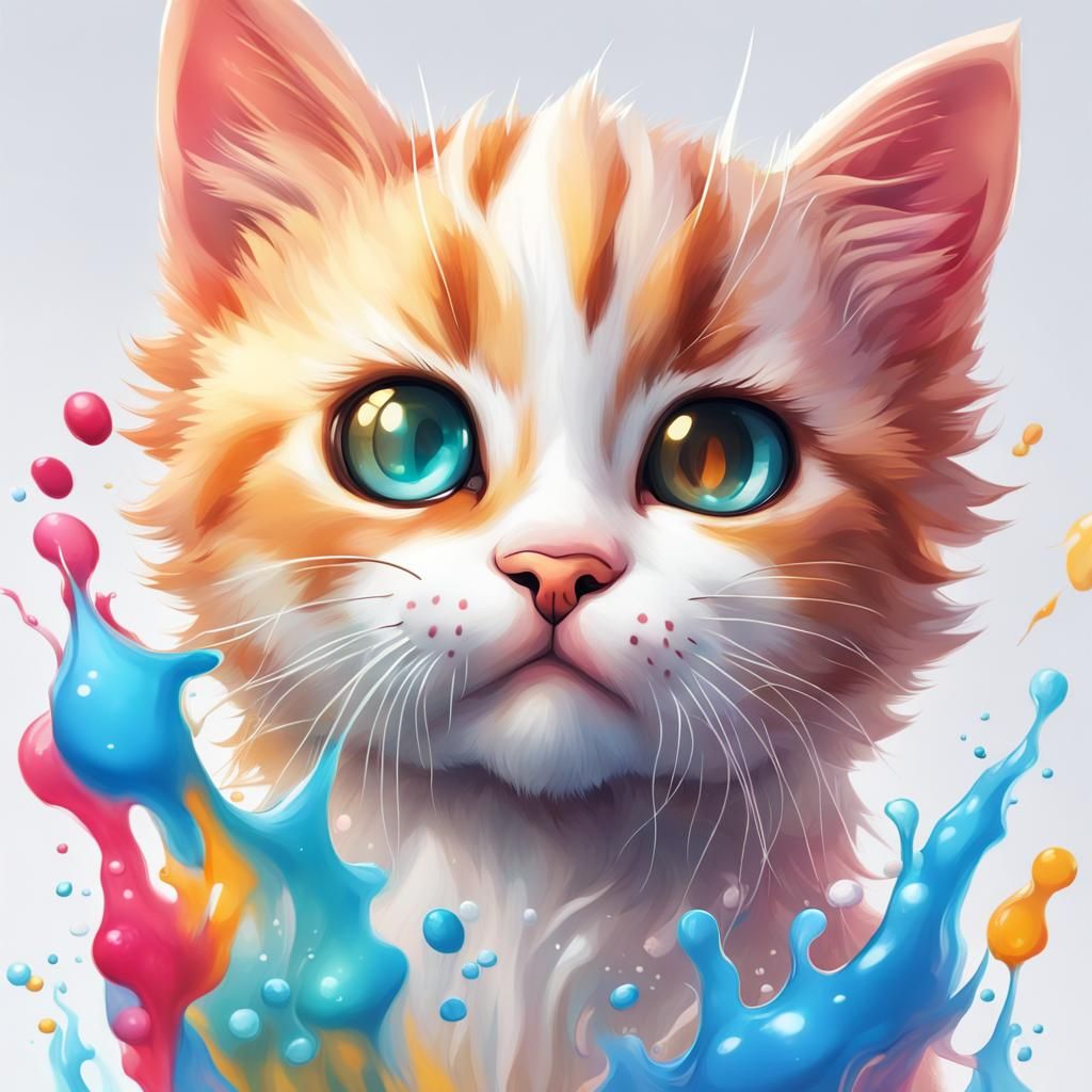 Cute kawaii chibi cat