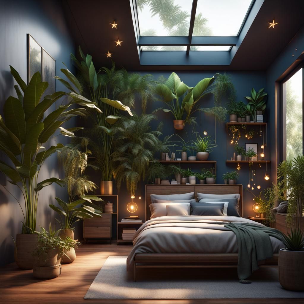 cozy container home bedroom with minimalist modern design sk...