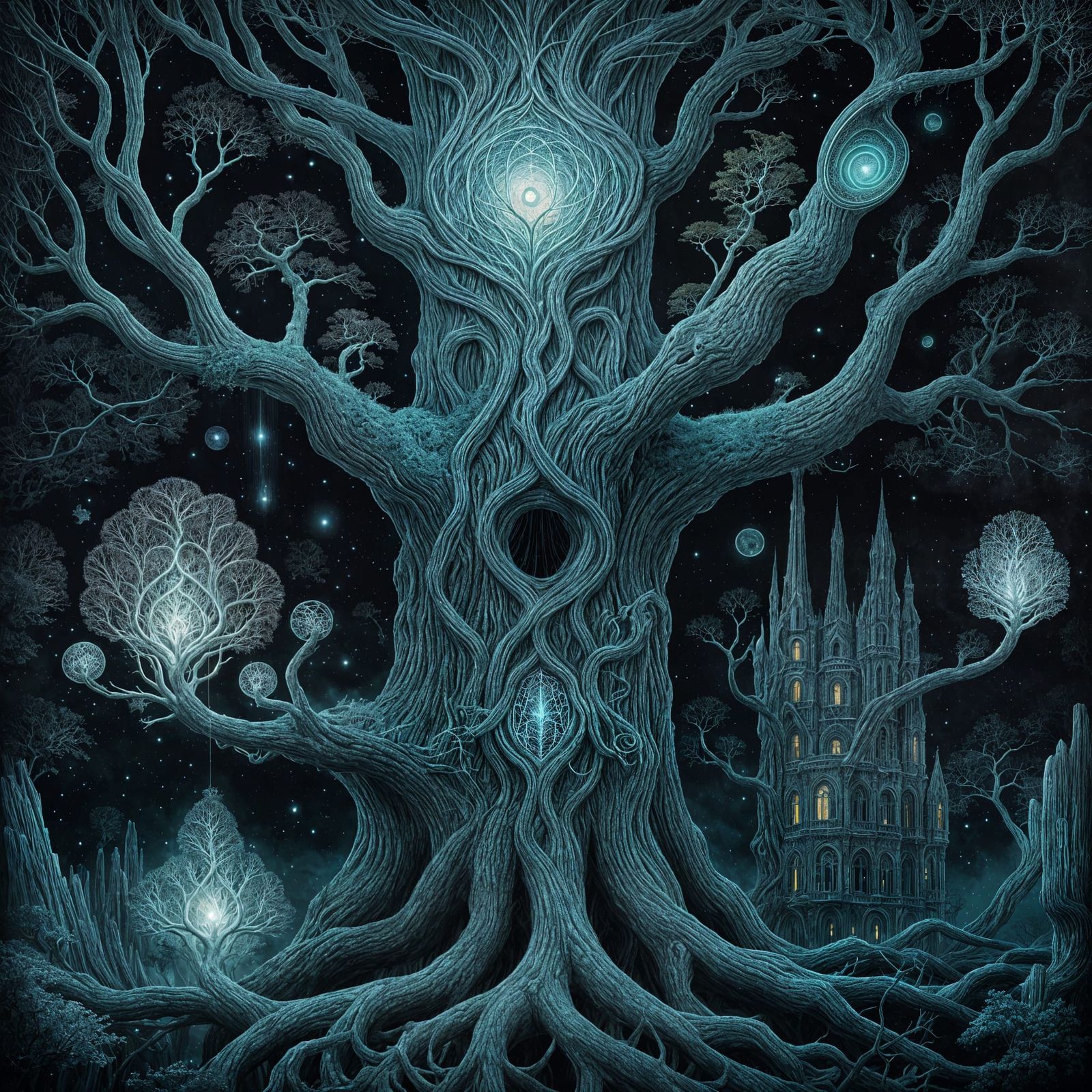 Ancient Rune Tree at Dimensional Nexus