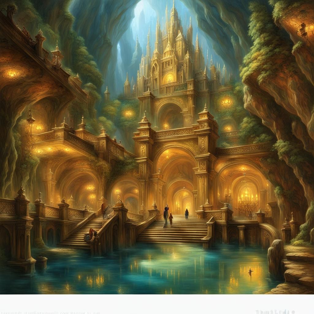 Underground megopolis, atlantis the lost city, huge cave in ...