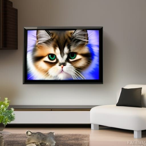 Picture of a cat on the wall - AI Generated Artwork - NightCafe Creator