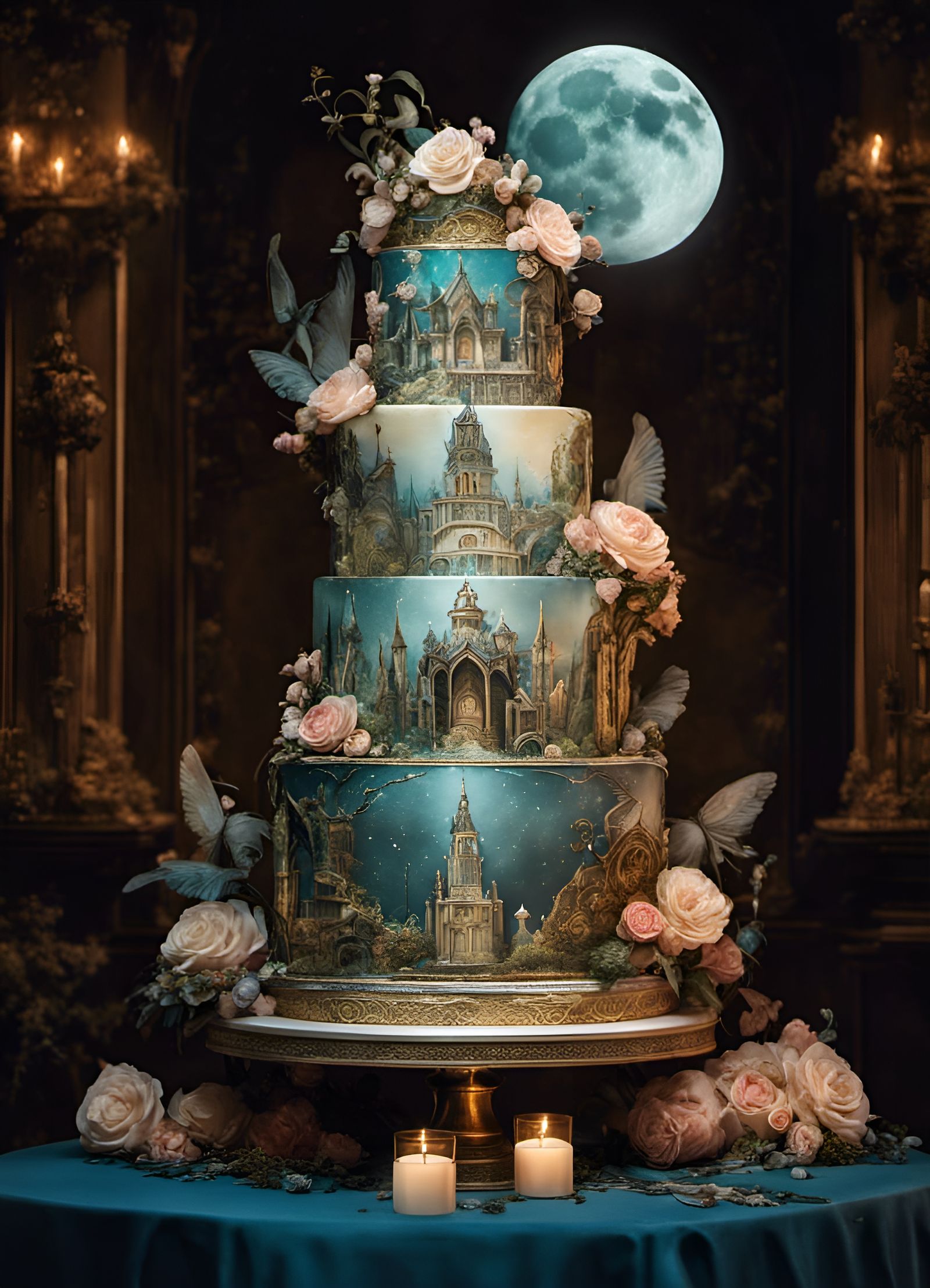 Castle wedding cake   by @undefined