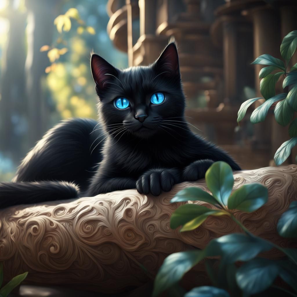 Black Cat Blue Eyes