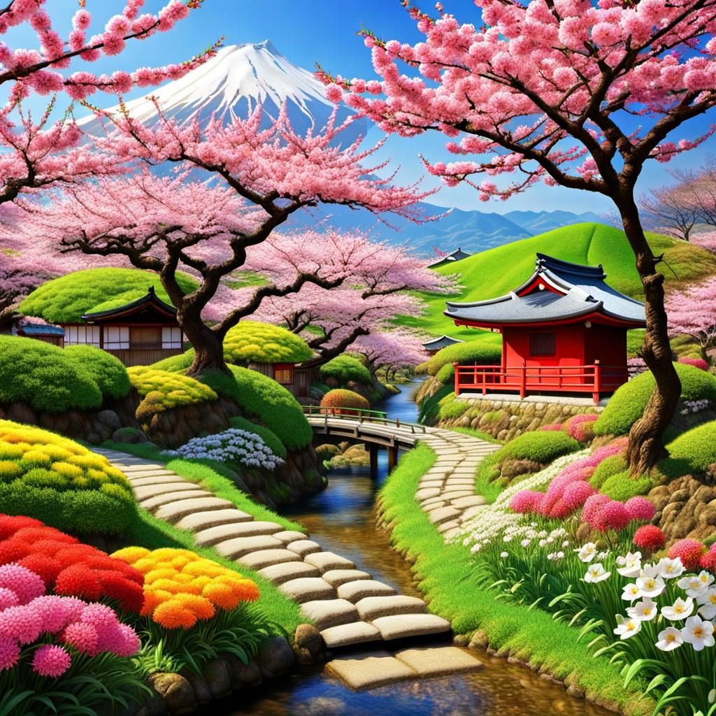 Spring in Japan countryside   by @Uttia Majumdar
