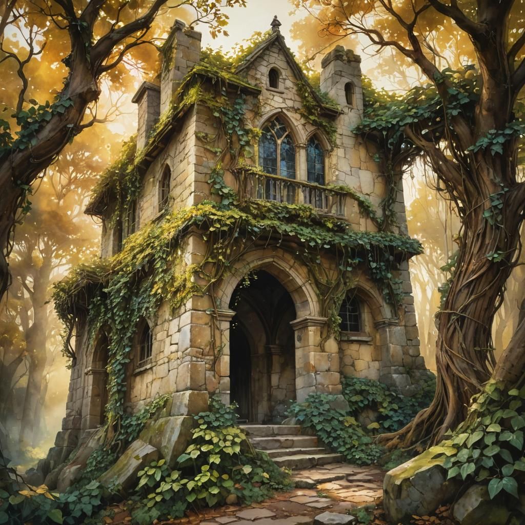 Old Mansion Connecting Organically With Nature