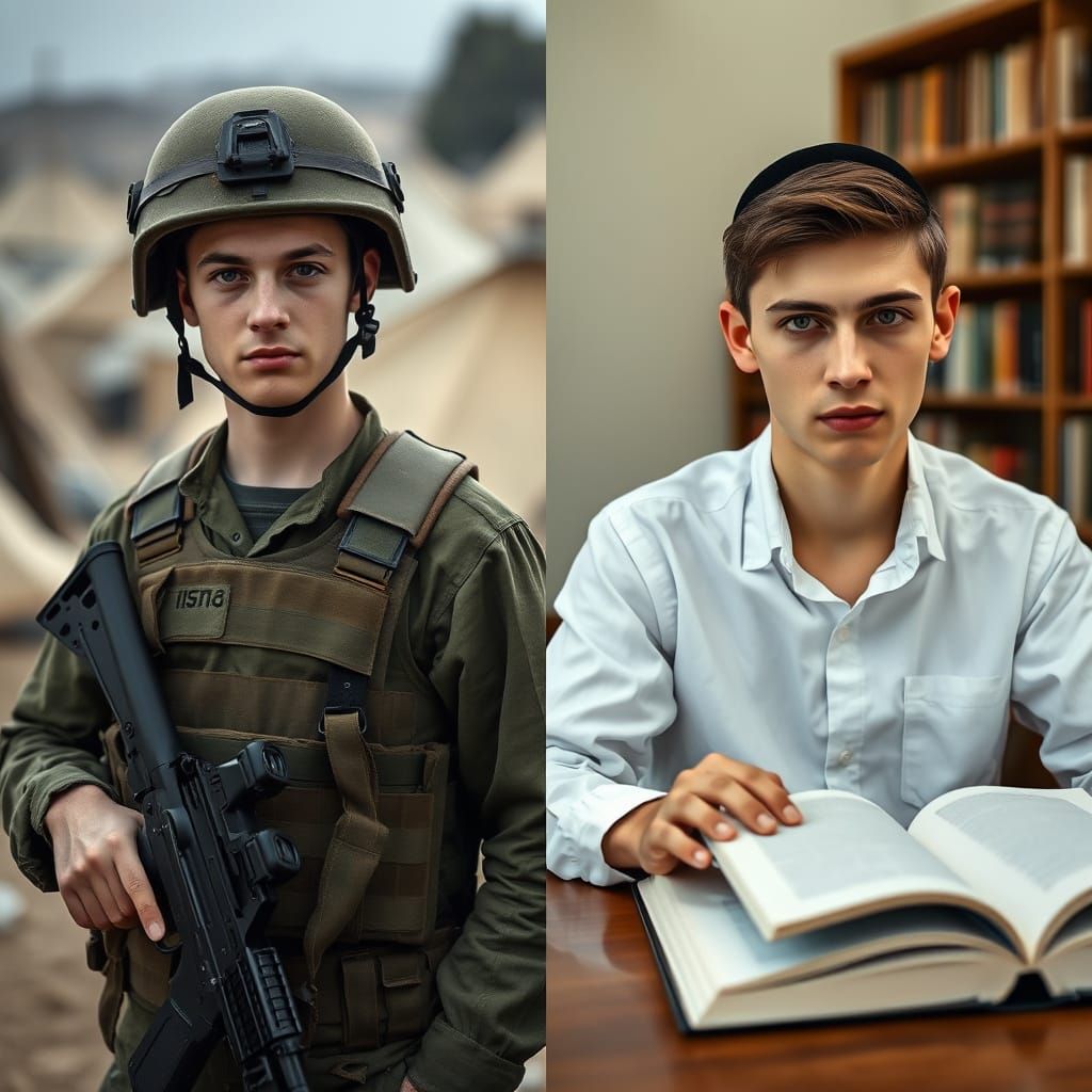 Contrasting Paths: Soldier and Scholar in Realistic Photogra...
