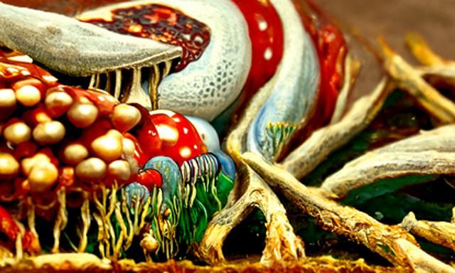 Surrealism No. 1 :: Landscape with Mushrooms