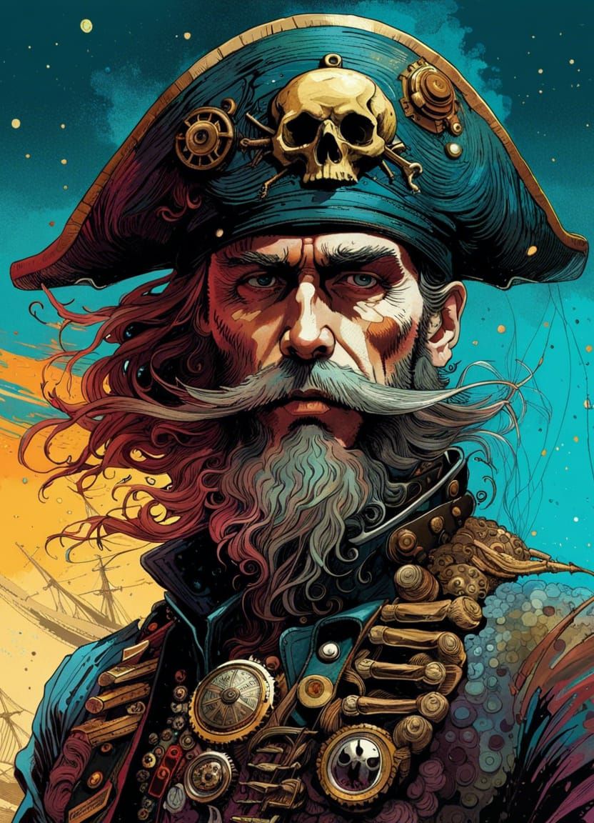 Steampunk Pirate Captain! - AI Generated Artwork - NightCafe Creator