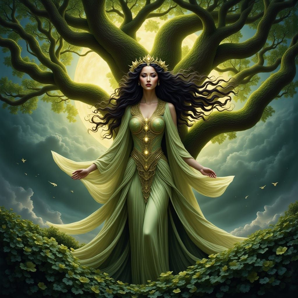 <lora:GoddessFlux:1.0> Goddess of  tree