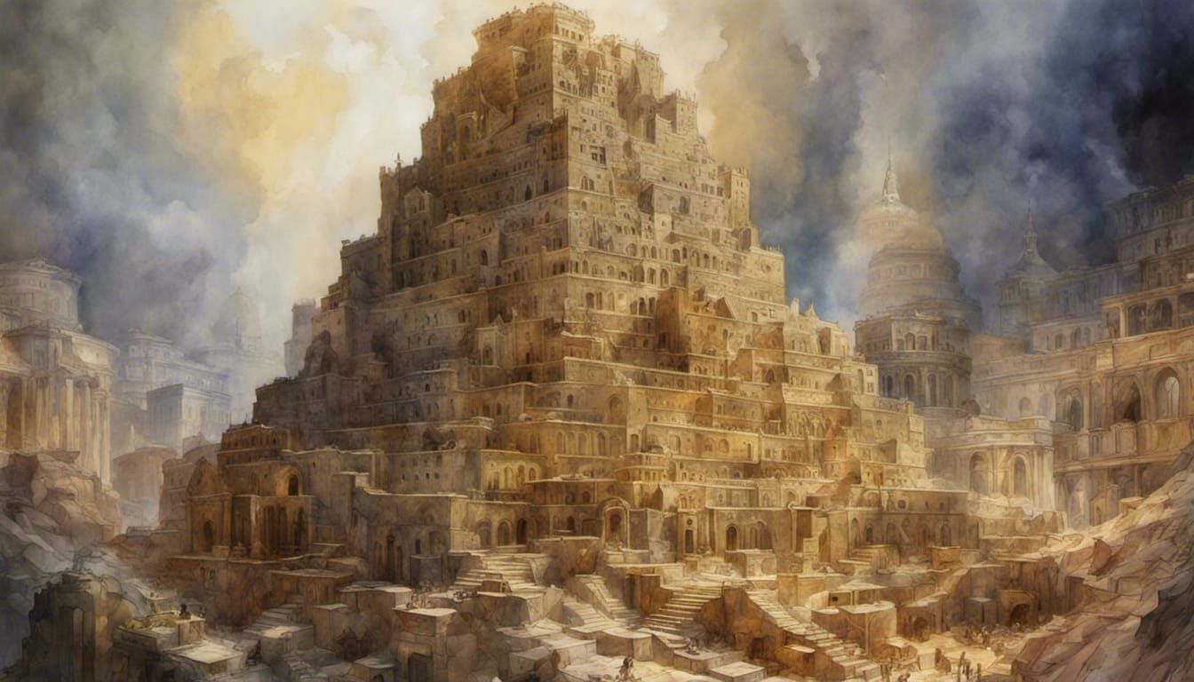 Tower Of Babel AI Generated Artwork NightCafe Creator   9QHiF1wyLFKcCPmPY9IS  1  Bf93g 