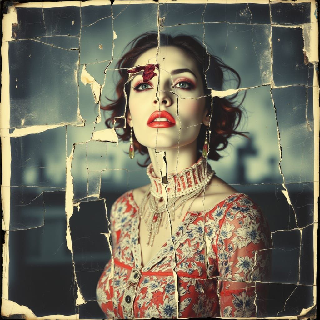 <lora:AW Broken Photo:1.0>