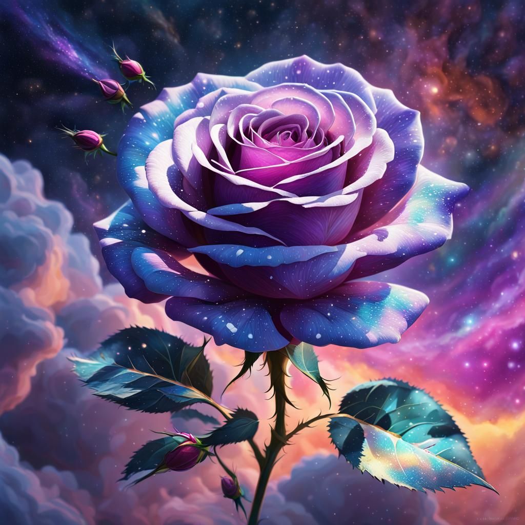 Purple Rose - Ai Generated Artwork - Nightcafe Creator