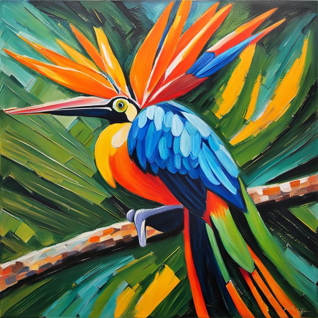 a bird of paradise in Papua New Guinea