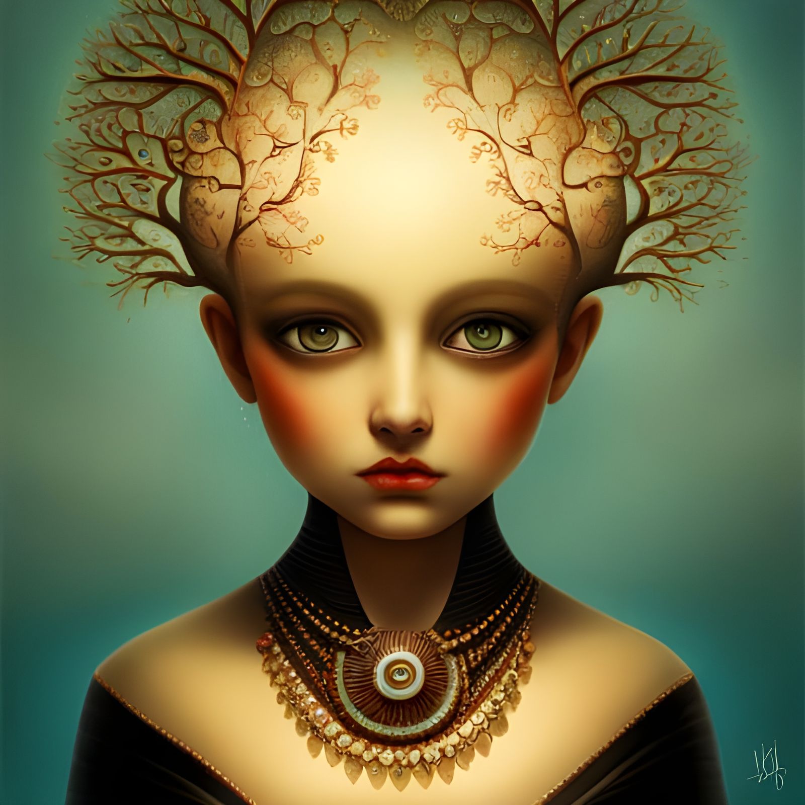 Coral girl - AI Generated Artwork - NightCafe Creator