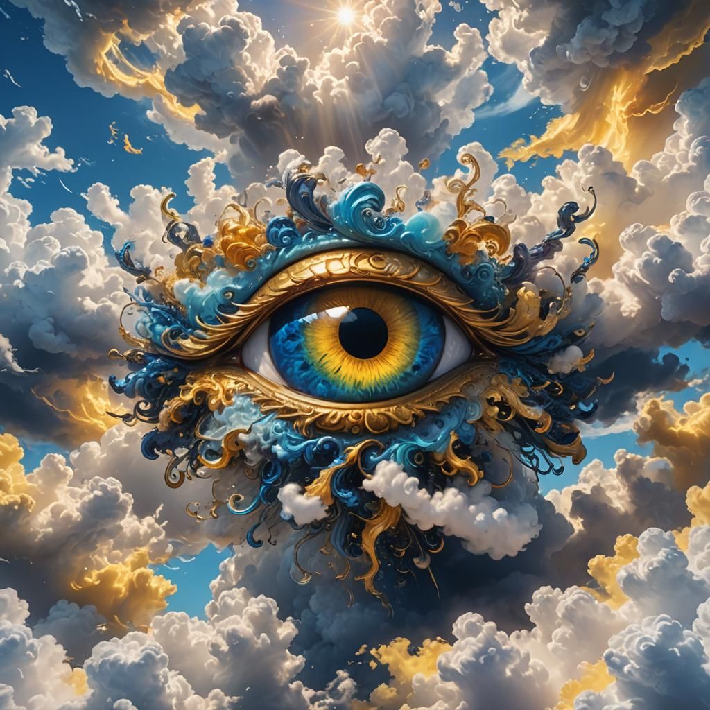 Evil eyes of protection spiritual as the sun shining on a cloudy day  by @ClownCutie