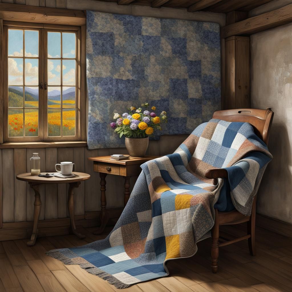 Imperfect patchwork quilt