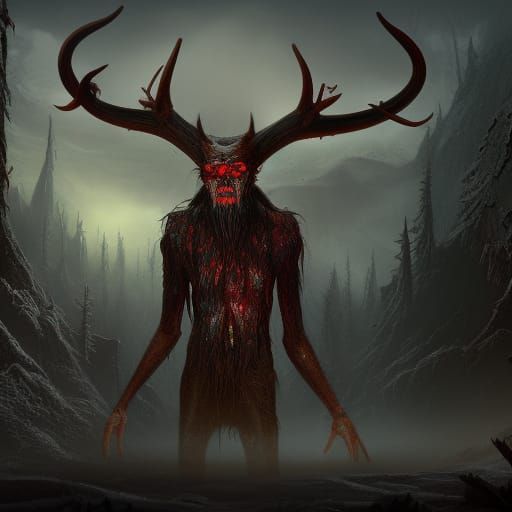 creepy wendigo