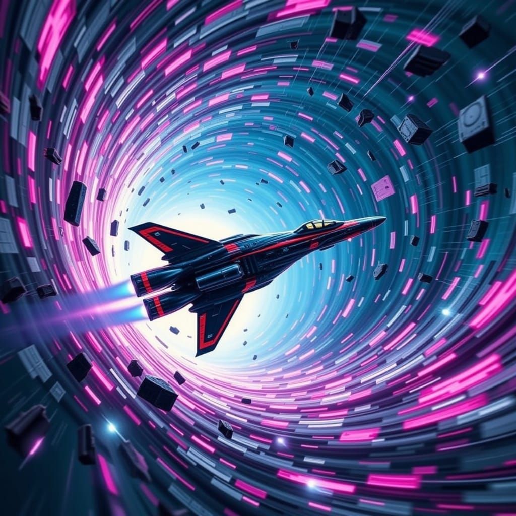  <lora:Wormhole:1.0>"Into the Wormhole" (dynamic sci-fi action)