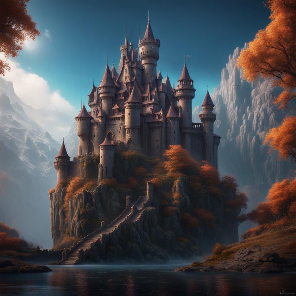 Mystic castle - AI Generated Artwork - NightCafe Creator