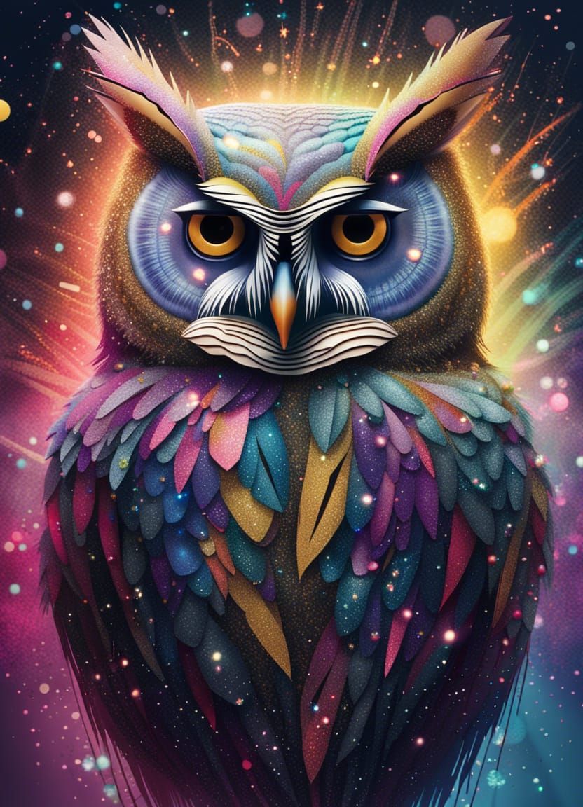 Shiny, shiny... shiny owl of glitter