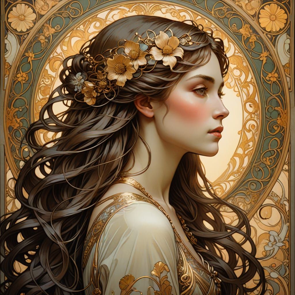 Girl in Art Nouveau  by @Vic Williams