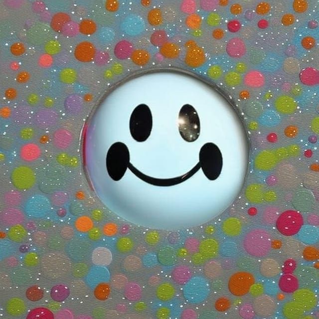 Smiley face Lollypop vibrant colors Candyland wonderland gou...