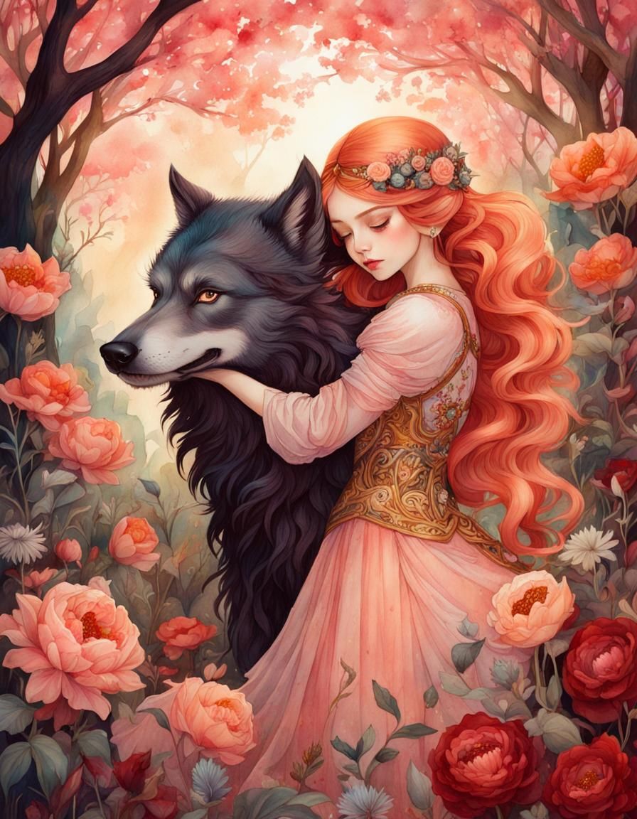 Princess hugging a werewolf   by @Werewolf lover