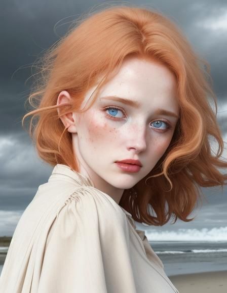 Irish girl with ginger hair