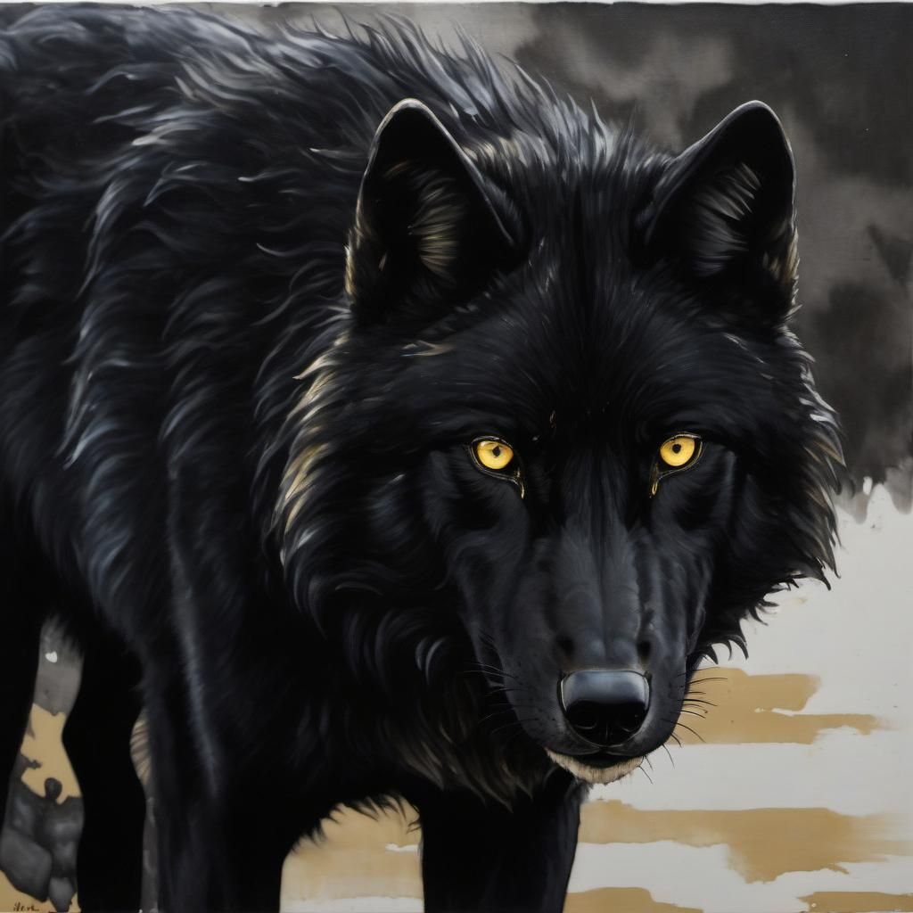 Golden Eyed Wolf