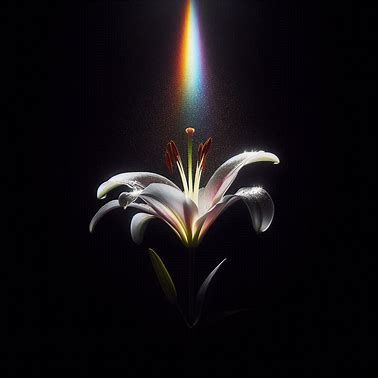 Lily with dramatic light