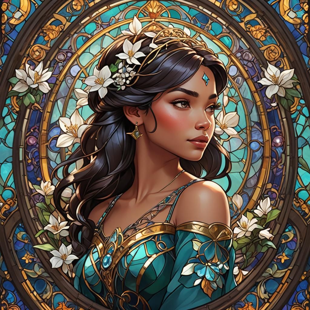 Stained Glass Jasmine Disney