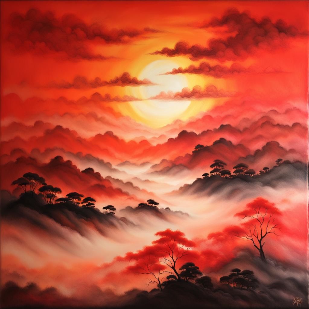 The Scarlet sunset  by @Elena