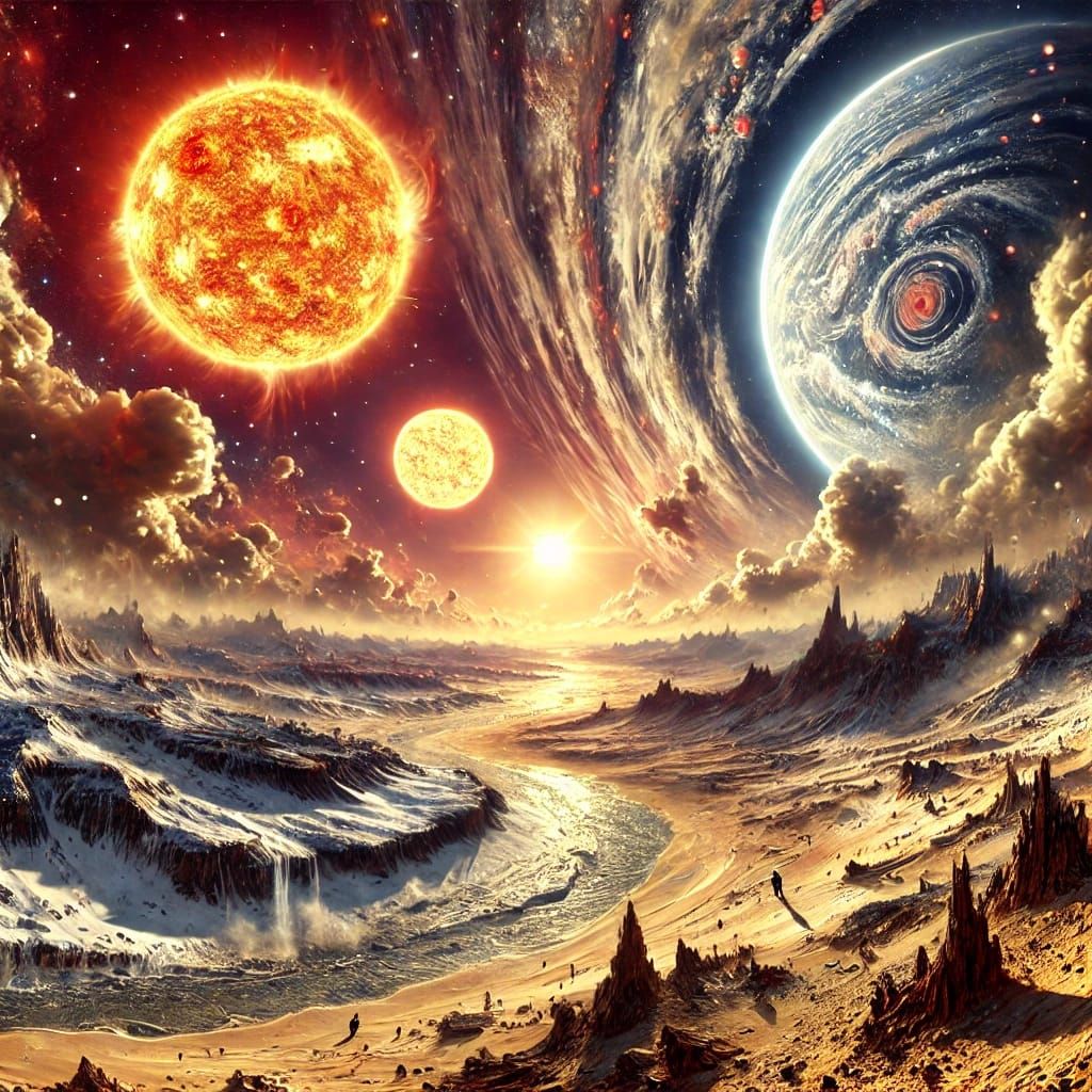 Solar System in Gravitational Chaos - 3 Body Problem