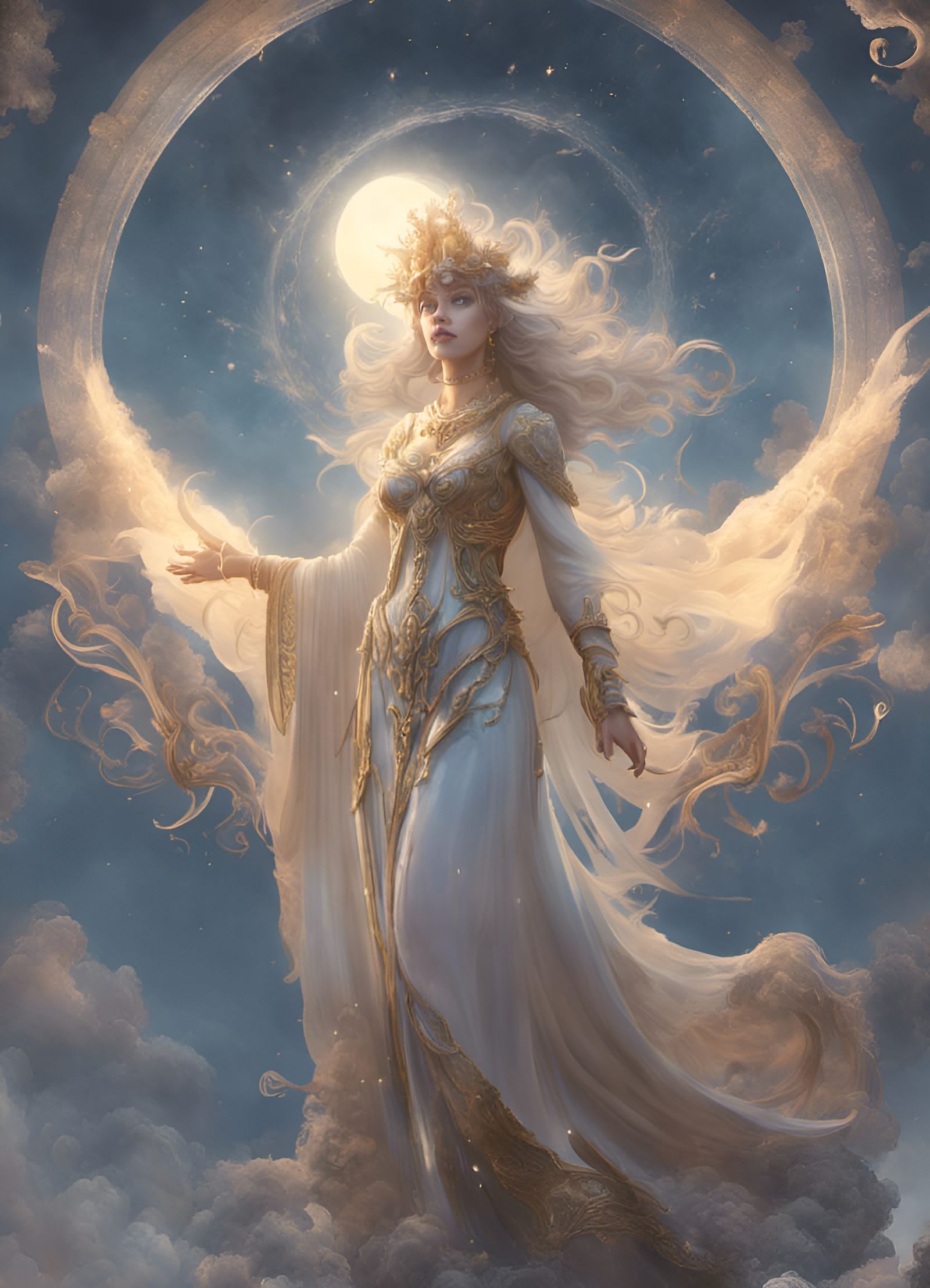 goddess of solace she who loves bright sun sky divine trendi...