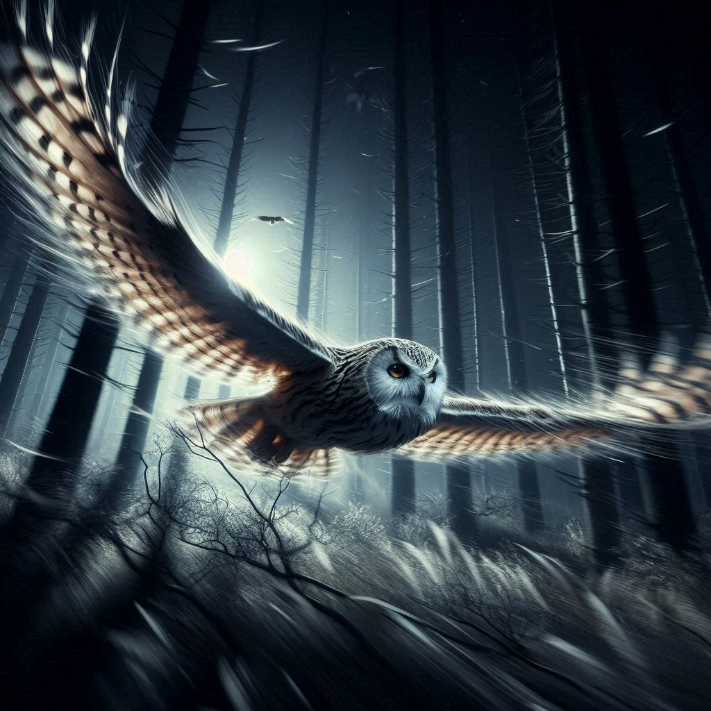 Owl In Flight