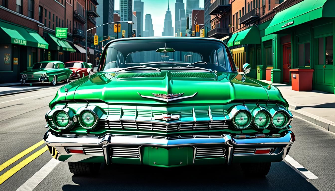1962 Chevy Impala, 
emerald green