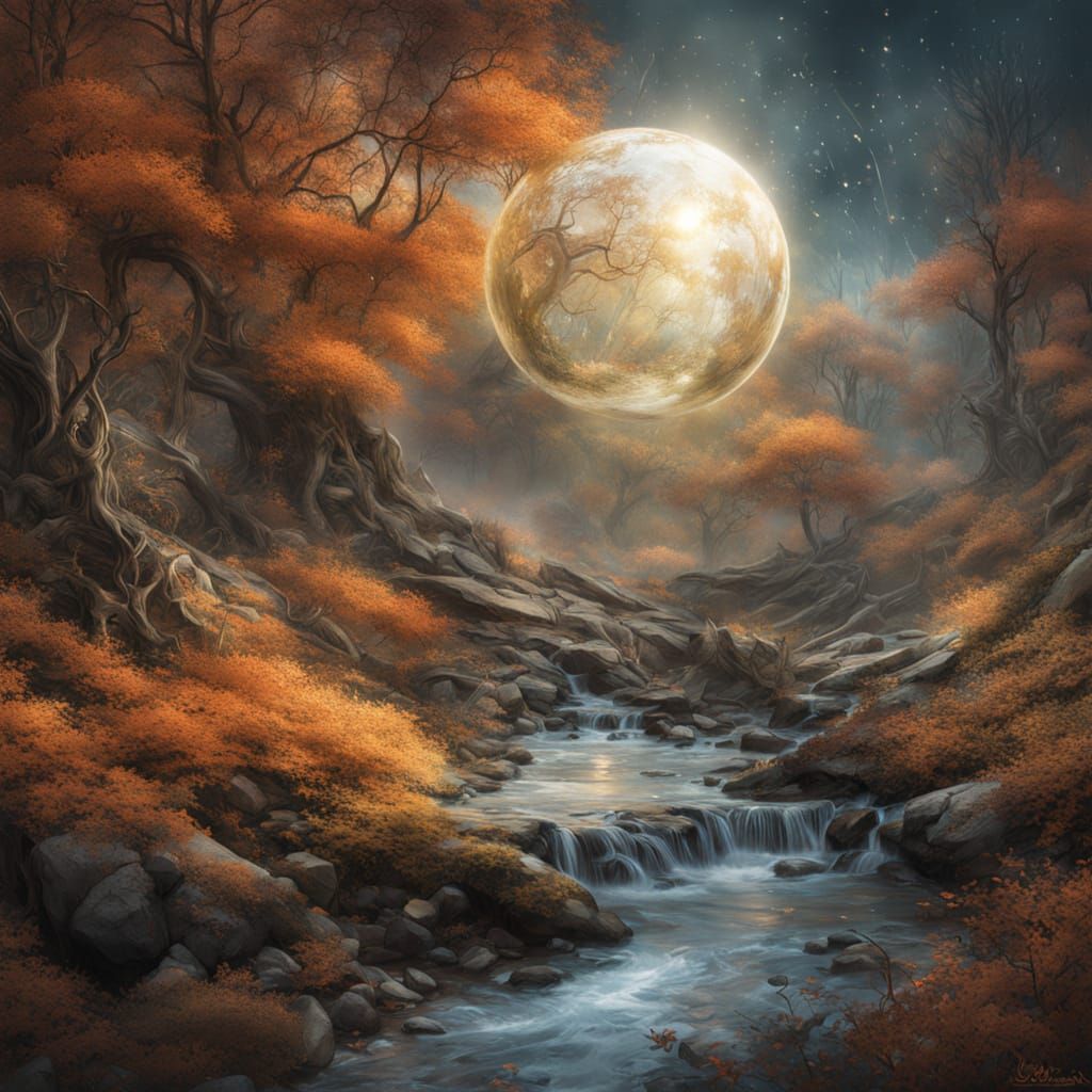 Surreal autumn landscape 20250811 #DC1033  by @JuliaMarDi